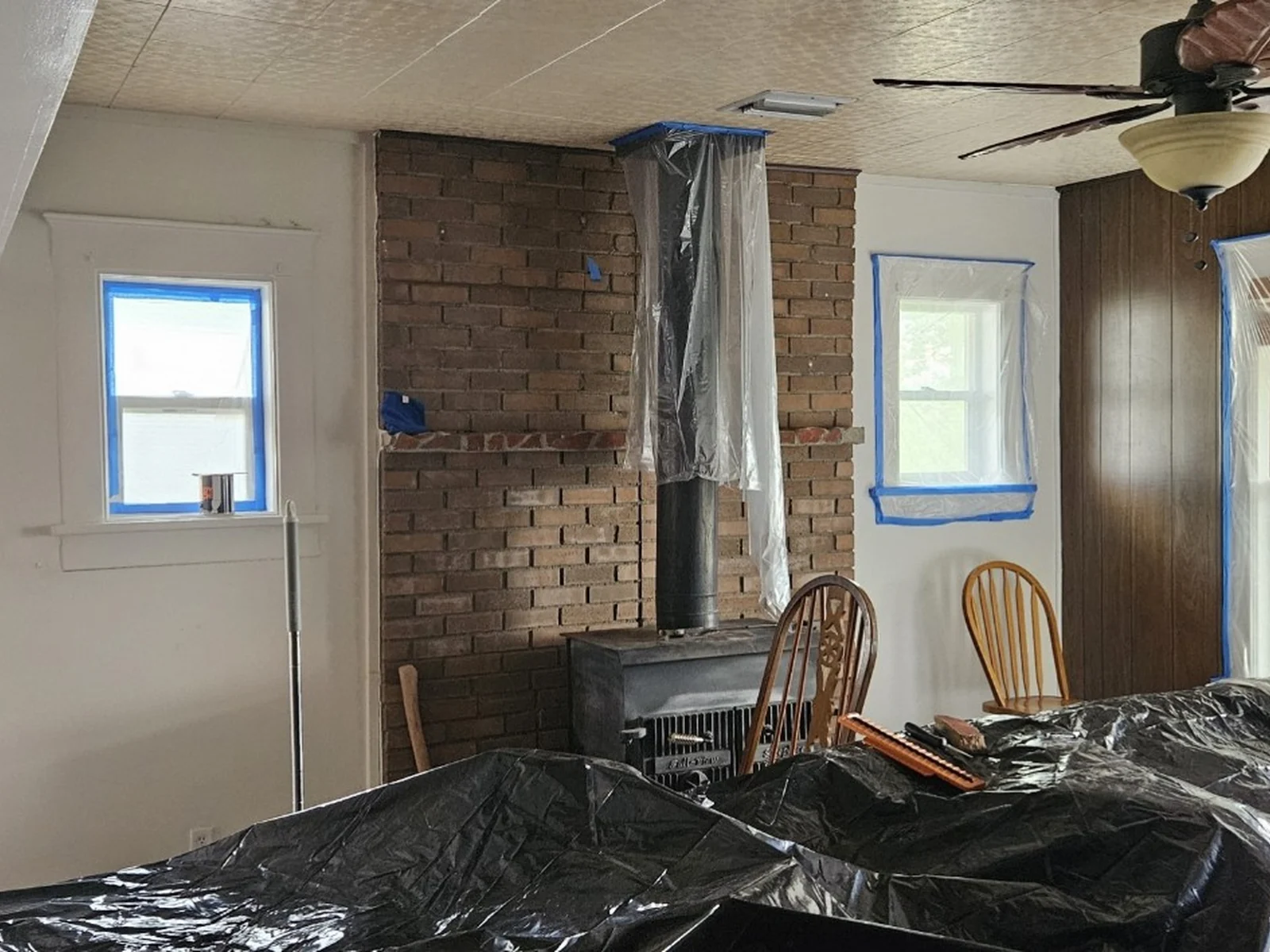 Interior painting work in progress